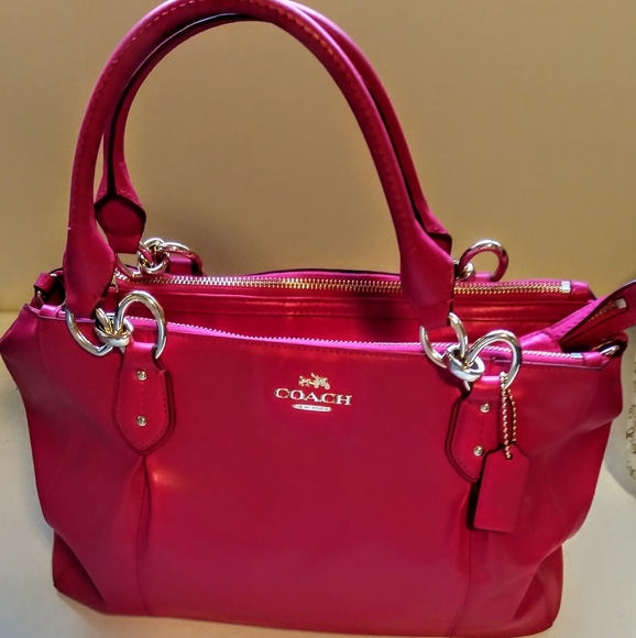 hot pink coach tote
